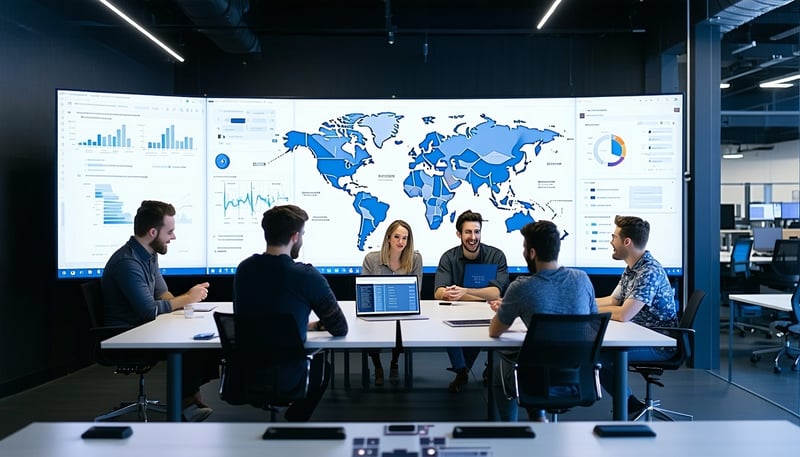 Team at Rutherford Labs collaborating on AI and machine learning projects